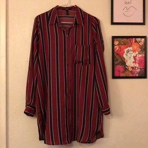 Silky long sleeve button-up
